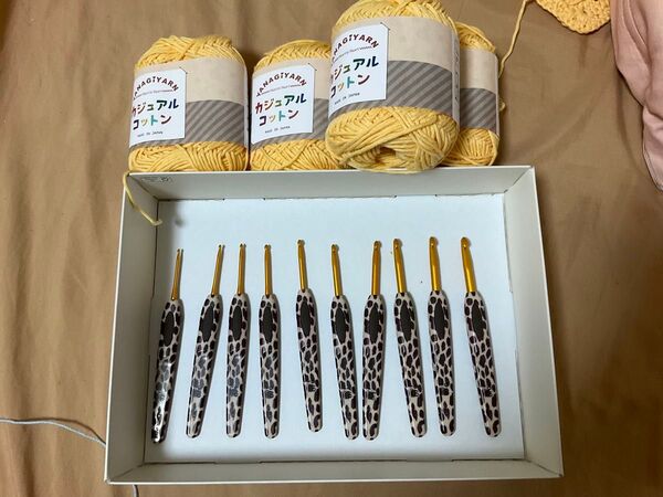 クロバー かぎ針8本セット 毛糸4玉