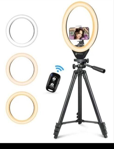 ☆中古品☆UBeesize LEDリングライト 10インチ スマホ三脚