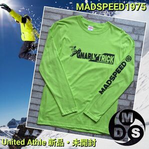※処分特価!【MADSPEED】趣味Tシャツ スノーボード スノボ スケートボード スケボー ライムグリーン 新品