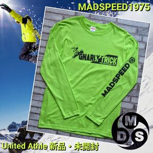 ※処分特価!【MADSPEED】趣味Tシャツ スノーボード スノボ スケートボード スケボー ライムグリーン 新品