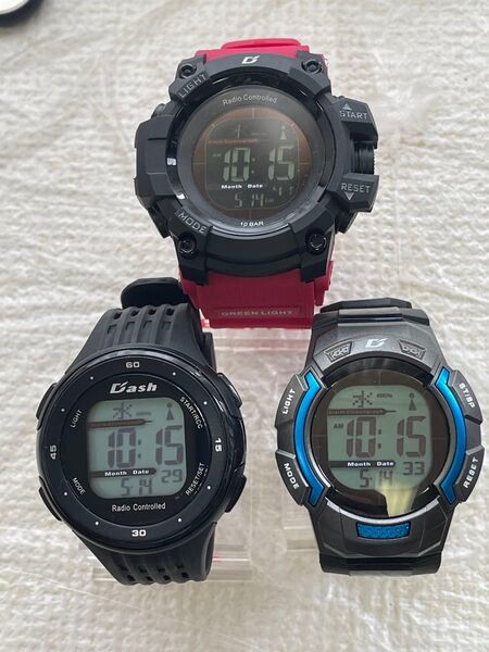 電波ソーラーデジタル腕時計セットジャンク品