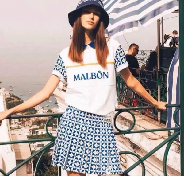 Malbon マルボンゴルフ レディース ポロシャツ スカート 上下2点セット