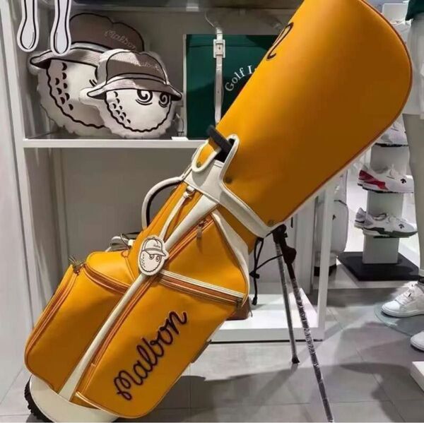 マルボンゴルフ キャディバッグ Malbon golf ブルー ゴルフバッグ スタンドキャディバッグ