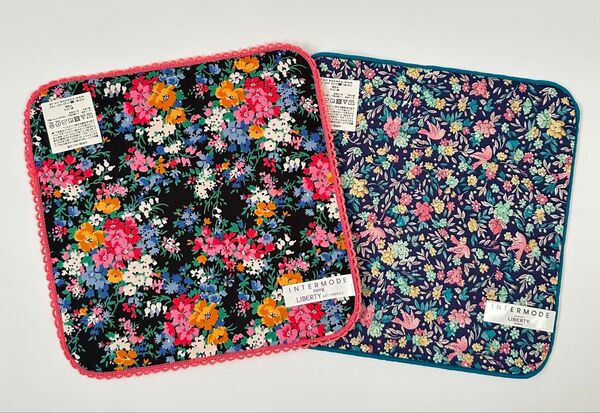 新品 リバティ ミニタオルハンカチ 2枚セット LIBERTY インターモード