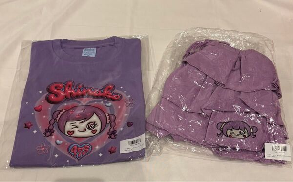 しなこちゃん推しの方クーポンお使い下さい!三つ編みツインテールTシャツパープル&パープルスカートセット 120cm