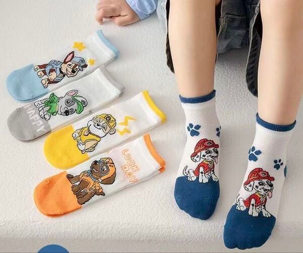 パウパトロール ベビー キッズ ソックス 子供靴下 5足セットD 3-6歳