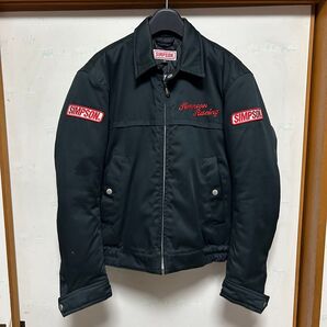 SIMPSON Racing ライダースジャケット ブラック SJ-1631 Mサイズ バイク シンプソン