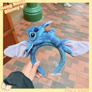 【現地購入☆正規品】スティッチ ぬいぐるみカチューシャ 香港ディズニー
