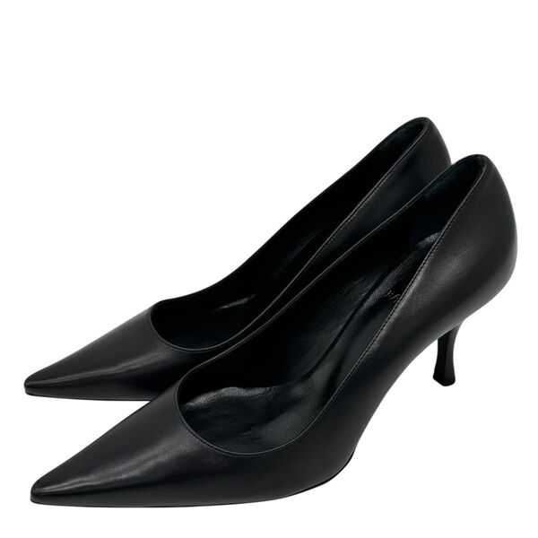 〈美品〉BALLY バリー【25cm】ポインテッドトゥ パンプス 黒 ブラック