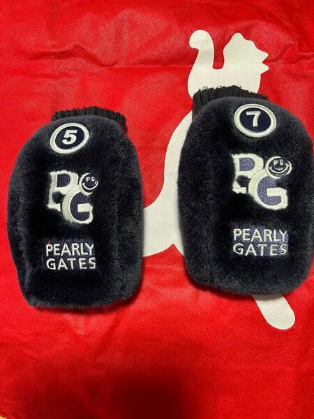 PEARLY GATES ヘッドカバー 2個セット 5番 7番 ネイビー