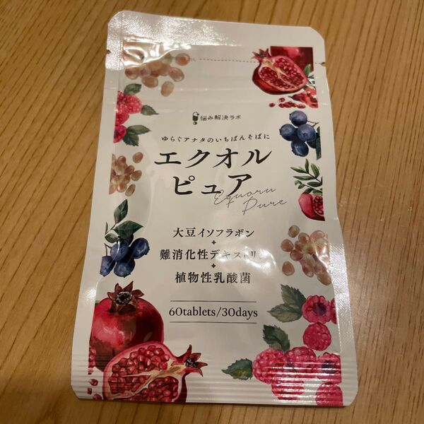 エクオルピュア エクオール 国内製造 30日分60粒 ビタミンB6 サプリ 大豆イソフラボン 美容