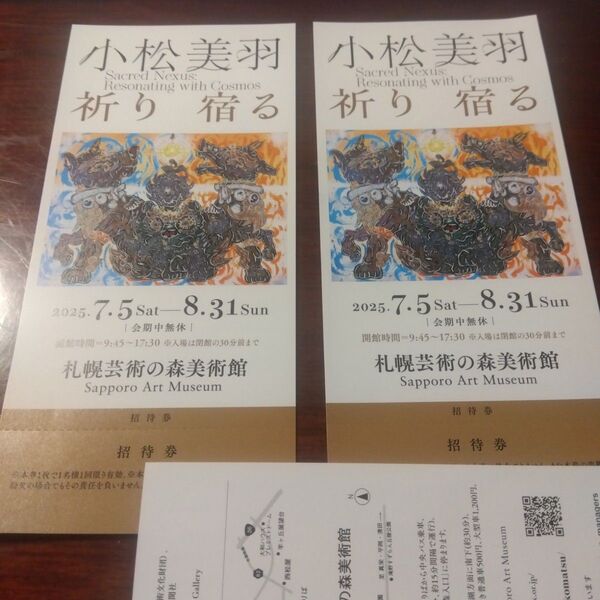 小松美羽展 招待券 2枚 札幌芸術の森美術館