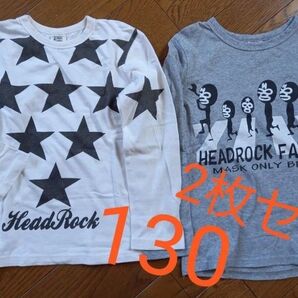 SUPER-FIVE 長袖Tシャツ 130 ロンT 2枚セット マスクマン 星 HEADROCK