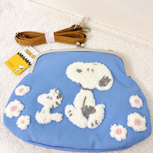スヌーピー ポーチ 小物入れ がま口 ショルダーバッグ ハンドバッグ PEANUTS SNOOPY(i