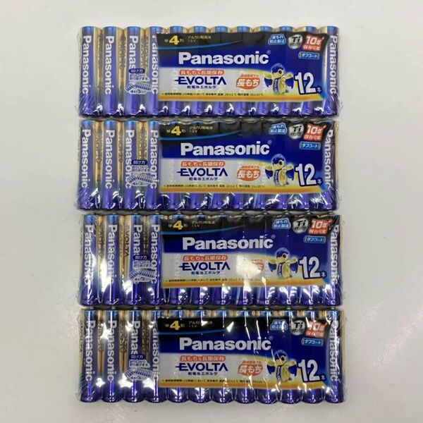 パナソニック エボルタ単4形 アルカリ乾電池 12本パック×4(計48本)大量 まとめ