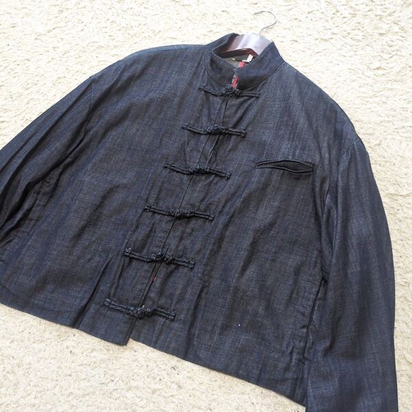 5-3ファセッタズムDENIM KUNG FU JACKETデニムカンフージャケット チャイナジャケット 短丈サイズS