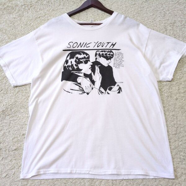 5-73 SONIC YOUTHソニックユース バンドTシャツ ミュージックT ロックT 白 サイズ XL