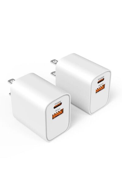 iphone 充電器 type-c PD 20W 2ポート タイプc 充電器 【PSE認証2個セット】基準適合/USB PD対応