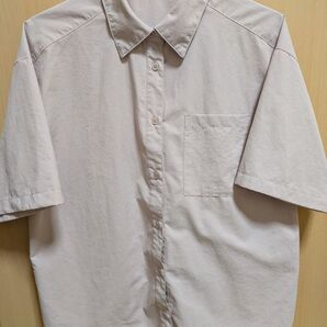GU オーバーシャツ 五分袖 半袖シャツ ピンク 中古