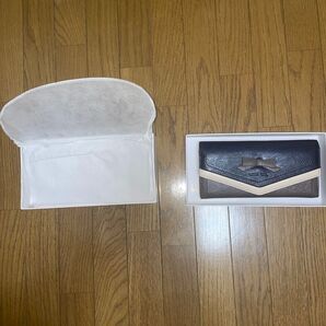 レトロガール 長財布 リボン ネイビー