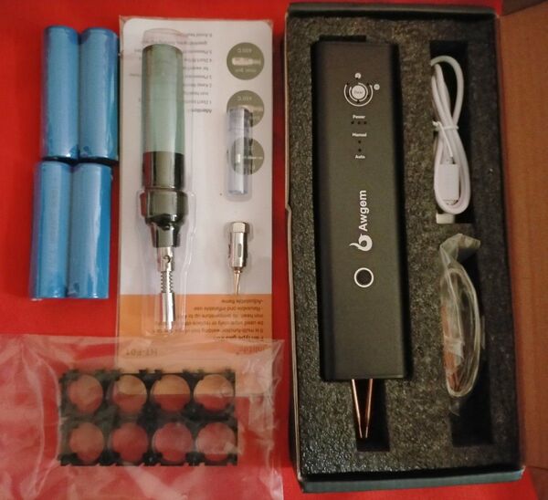 ★スポット溶接機・Awgem-AS1★ガス式ハンダゴテ&バーナー★おまけ18650セル(約1100mAh)&セルホルダー