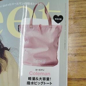 コールマン 撥水ビッグトート ピンク sweet付録