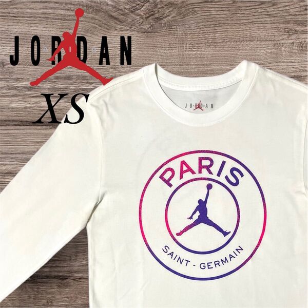 【美品】ジョーダン Jordan PARIS SAINT-GERMAIN Tシャツ XSサイズ 長袖 メンズ