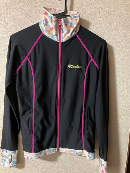 Cocoloa ラッシュガード ブラック ピンクライン入り Mサイズ