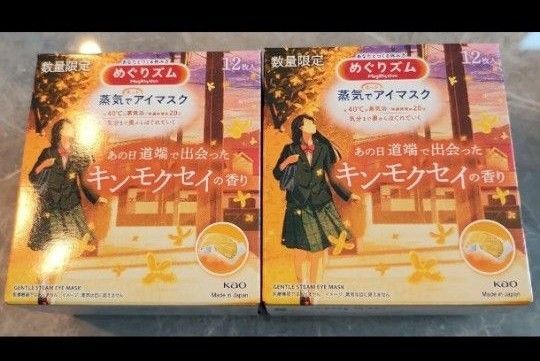 めぐりズム 蒸気でアイマスク キンモクセイの香り 12個入り 2箱セット