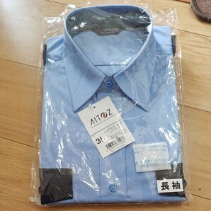 AITOZ 警備服長袖シャツ ライトサックス 3L 未使用