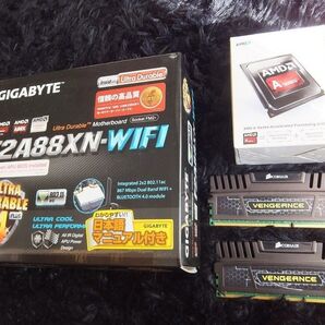 GA-F2A88XN-wifi FM2 AMD A10-6700T 8GB×2 メモリ CORSAIR16GB セット販売