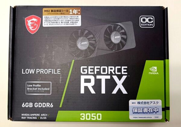 新品 MSI GeForce RTX 3050 LP 6G