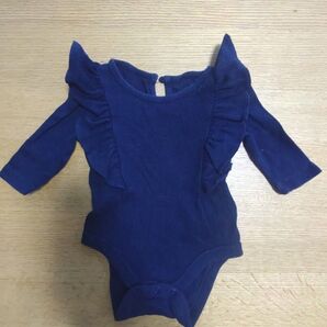 babygapロンパース 70サイズ ネイビー フリル