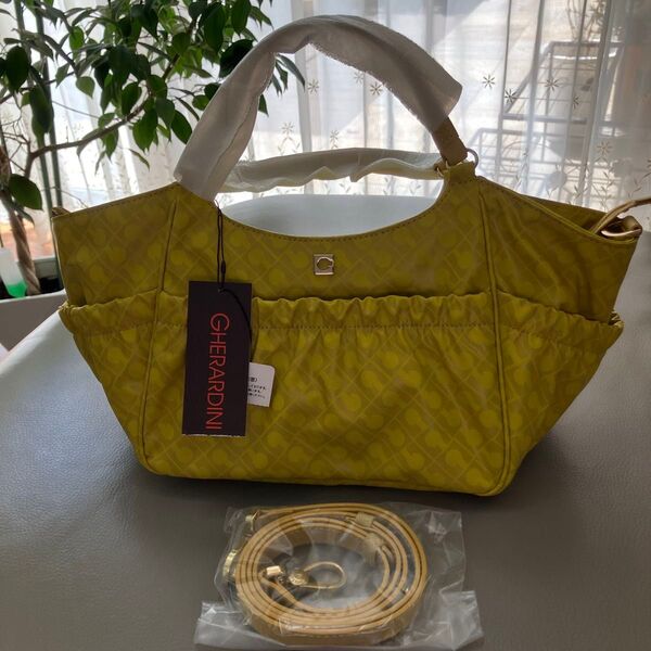GHERARDINI ハンドバッグ ショルダーバッグ 2way イエロー 未使用