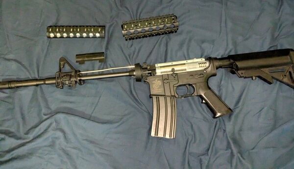 a&k m933 m4 電動ガン メタルハンドガードカスタム バッテリー付き アッパーレシーバーなし エアガン