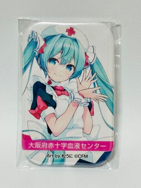 【新品】初音ミク 大阪 献血 缶バッジ スクエア缶バッジ 限定