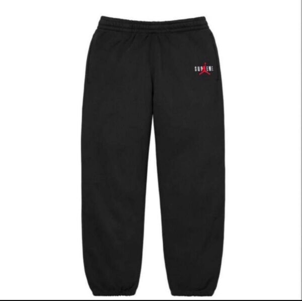 新品 M シュプリーム x ジョーダン トリコット トラック パンツ ブラック スウェットパンツ Sweatpant ブラック