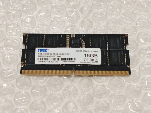 TWSC PC-44800 DDR-5600 SODIMM 16GB ノートパソコン