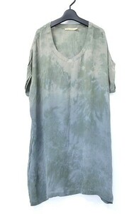 RABENS SALONER (レーベン サローネ)Dip Dye Marble Scarf Dressマーブル染めスカーフドレス Charc ワンピース　ラーベンスサロナー