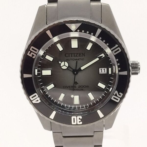 【美品】CITIZENシチズン プロマスター MARINEシリーズ メカニカルダイバー200m NB6025-59H箱保付きメンズ