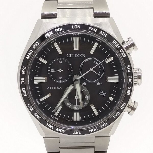 【美品】CITIZEN シチズン ATTESA アテッサ CB5966-69E エコ・ドライブ電波 箱付きメンズ腕時計
