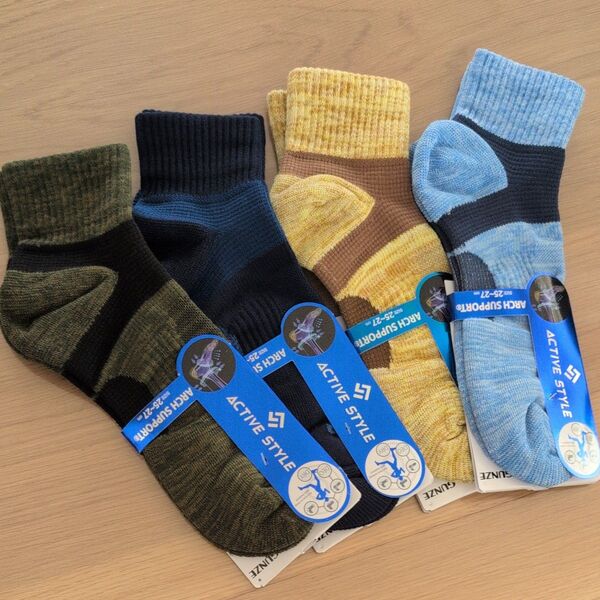 GUNZE ACTIVE STYLE ソックス 4足セット 25~27cm