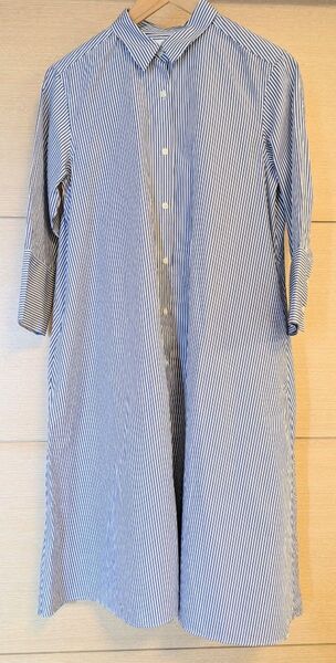 未使用 UNIQLO ストライプ 七分袖 シャツワンピース Mです。