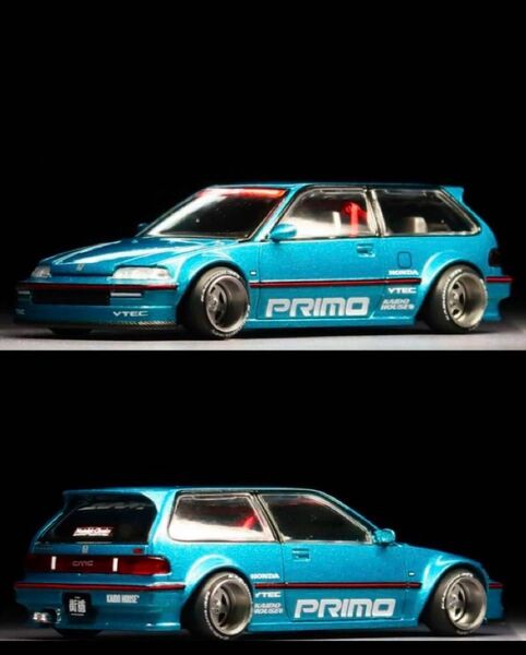 ミニGT 1/64 ホンダ シビック EF Kaido Works V1 新品未開封品 TSM ステッカーおまけ付