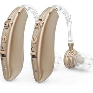 集音器 充電式 軽量 左右両用 4種類モード 高清音質 モード切り替え 日本語取扱説明書付き (茶色)