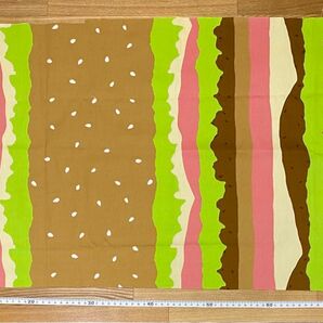 生地 はぎれ 約45×85㎝ オックス パネル生地 ハンバーガー ベーコンレタスバーガー ハンドメイド材料 布