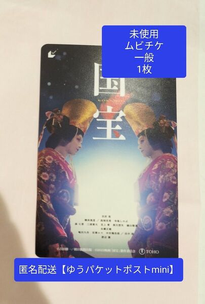 映画 国宝 未使用 ムビチケ 一般 1枚 吉沢亮 横浜流星 渡辺謙 寺島しのぶ 高畑充希