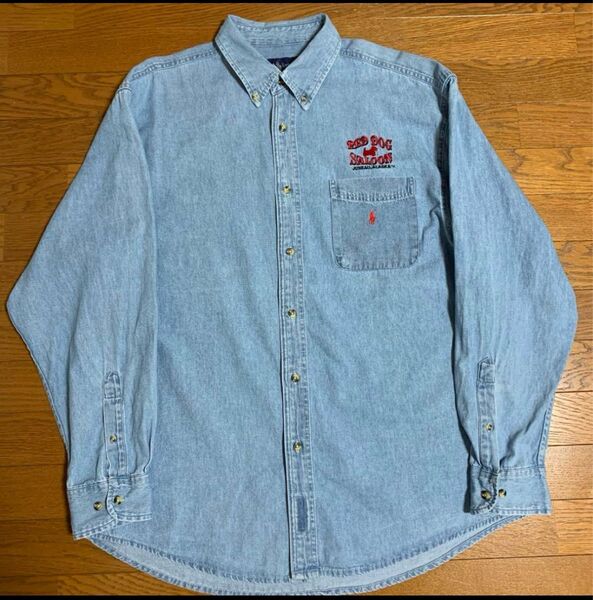 Ralph Lauren ラルフローレン デニムボタンダウンシャツ USA製 L