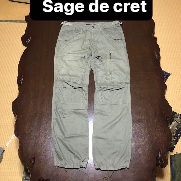 sage de cret カーゴパンツ オリーブ アーミーグリーン サージュデクレ ミリタリーパンツ ミリタリー