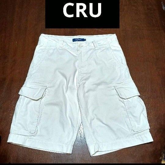 CRU クルー クリュ ハーフカーゴ カーゴショーツ ホワイト ビンテージ サーフ ショートパンツ
